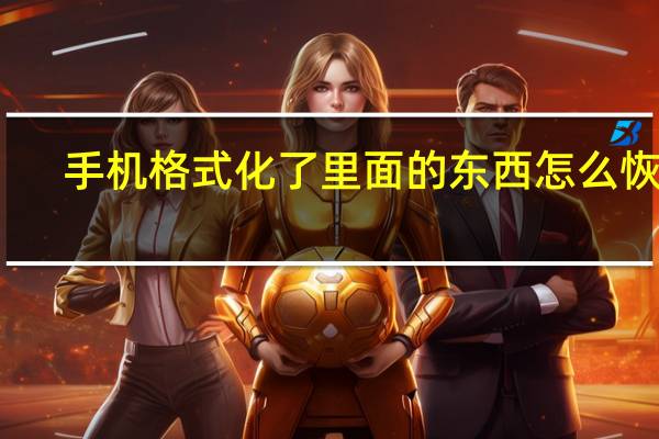 手机格式化了里面的东西怎么恢复(手机格式化)