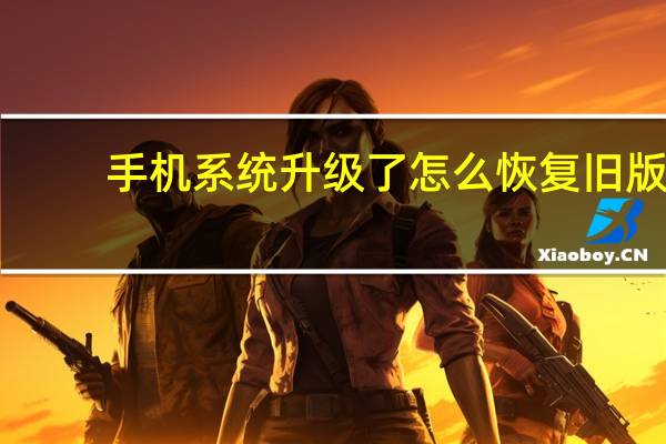 手机系统升级了怎么恢复旧版(手机系统升级)