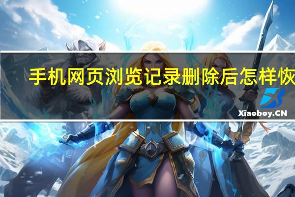 手机网页浏览记录删除后怎样恢复（网页历史记录删除了怎么恢复）