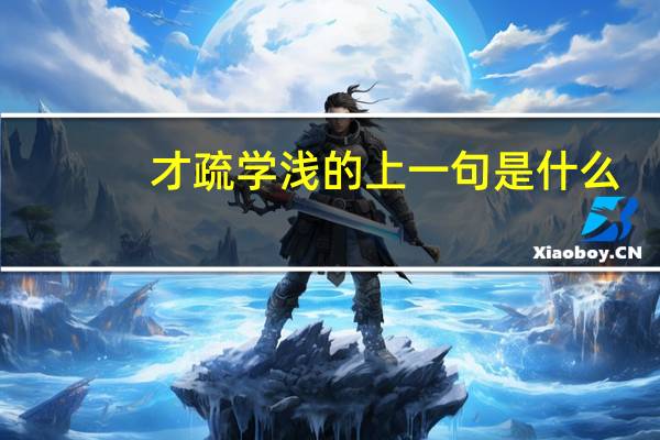 才疏学浅的上一句是什么