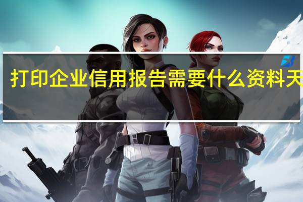 打印企业信用报告需要什么资料天津市（打印企业信用报告需要什么资料）