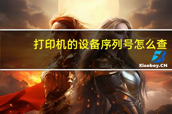 打印机的设备序列号怎么查