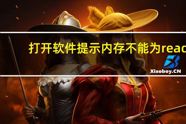 打开软件提示内存不能为read（不能为read）