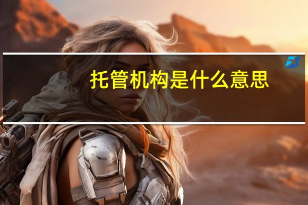 托管机构是什么意思