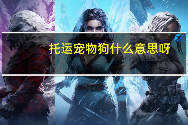 托运宠物狗什么意思呀