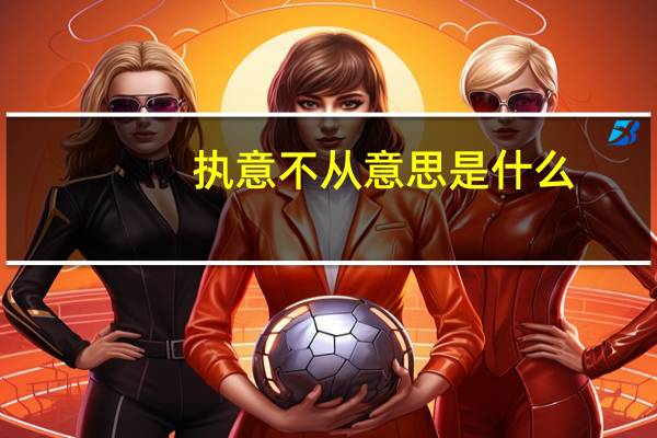 执意不从意思是什么