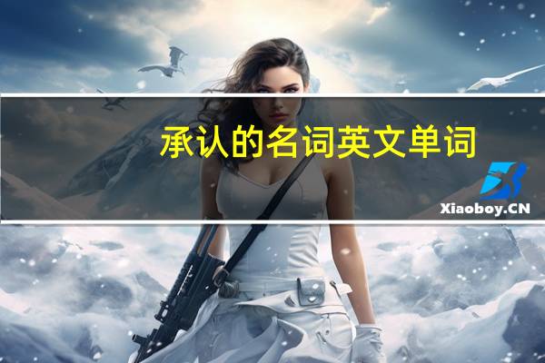 承认的名词英文单词
