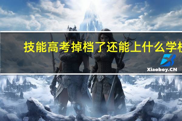 技能高考掉档了还能上什么学校