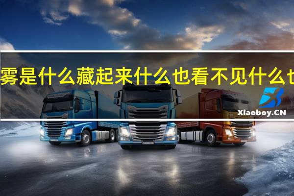把雾是什么藏起来什么也看不见什么也看不见