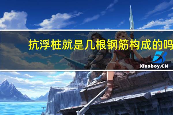 抗浮桩就是几根钢筋构成的吗