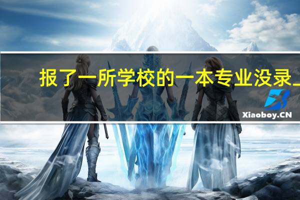 报了一所学校的一本专业没录上，会调剂二本专业吗