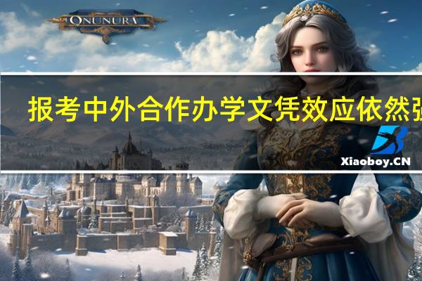 报考中外合作办学文凭效应依然强大
