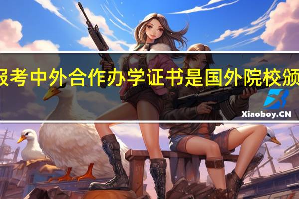 报考中外合作办学证书是国外院校颁发的吗
