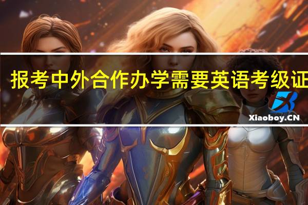 报考中外合作办学需要英语考级证书吗