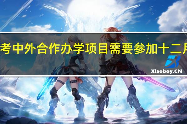 报考中外合作办学项目需要参加十二月统考吗