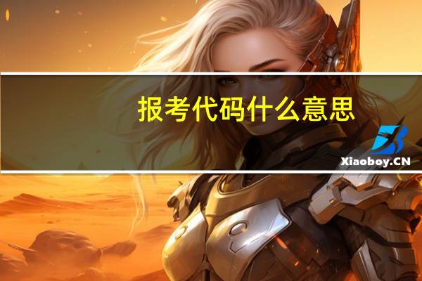 报考代码什么意思