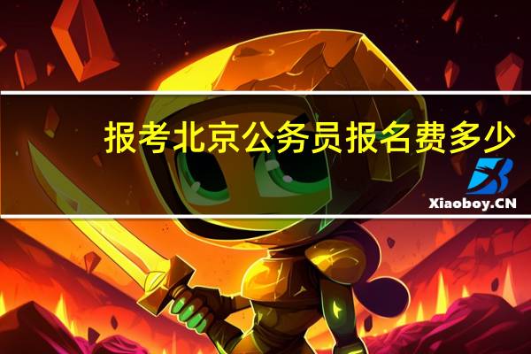 报考北京公务员报名费多少
