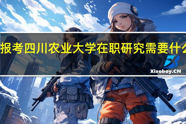 报考四川农业大学在职研究需要什么学历