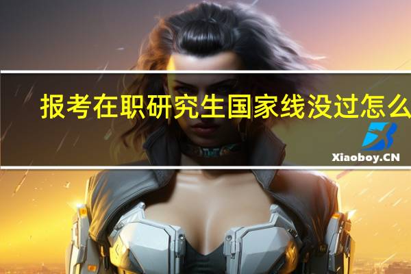 报考在职研究生国家线没过怎么办