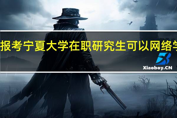报考宁夏大学在职研究生可以网络学习吗