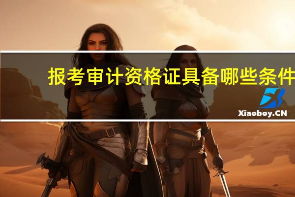 报考审计资格证具备哪些条件