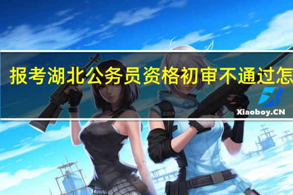 报考湖北公务员资格初审不通过怎么办