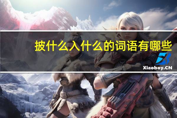 披什么入什么的词语有哪些?