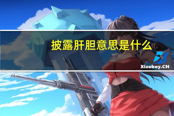 披露肝胆意思是什么