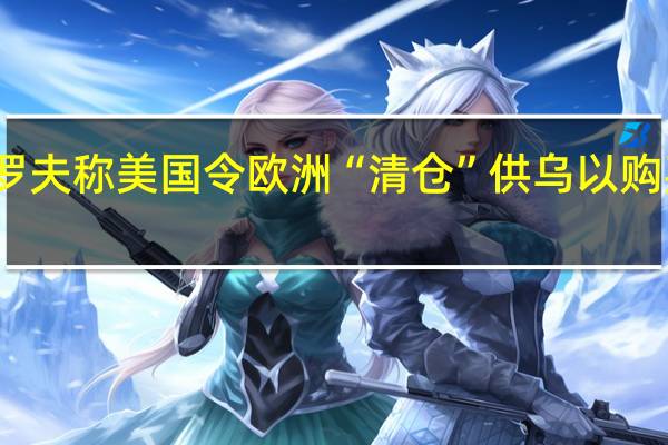 拉夫罗夫称美国令欧洲“清仓”供乌以购买美制装备