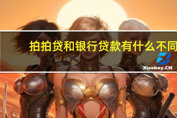 拍拍贷和银行贷款有什么不同(闪电小贷和拍拍贷是一家吗?有什么区别吗)