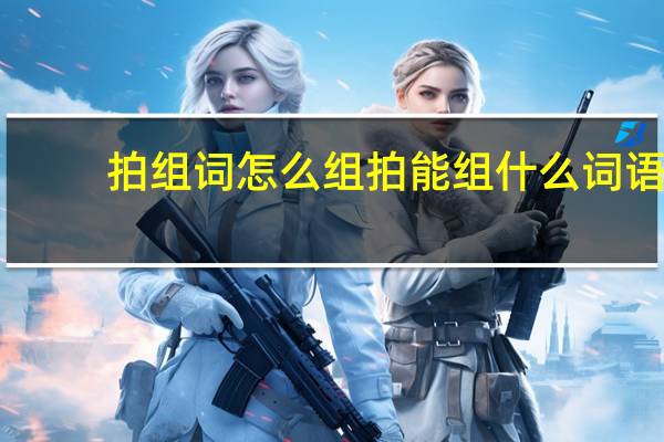 拍组词怎么组拍能组什么词语