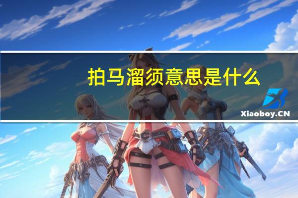 拍马溜须意思是什么