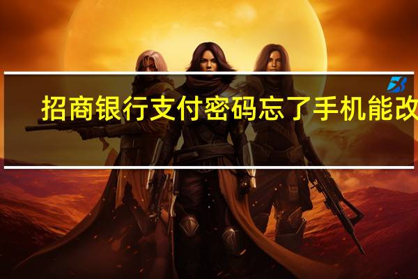 招商银行支付密码忘了手机能改吗(招商银行支付宝卡通)