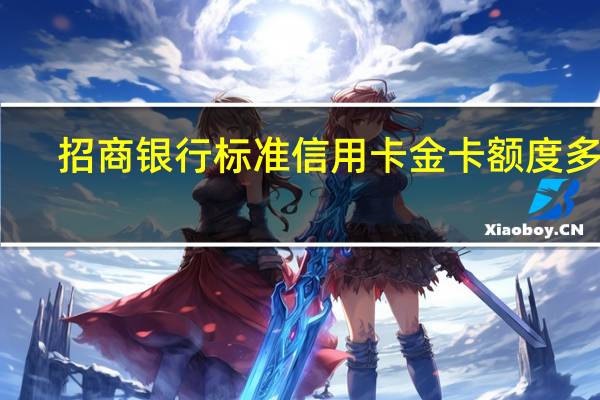 招商银行标准信用卡金卡额度多少（招商银行标准信用卡金卡额度是多少）