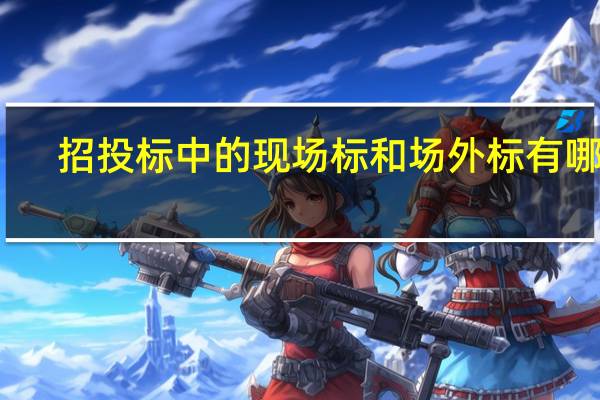 招投标中的现场标和场外标有哪些？