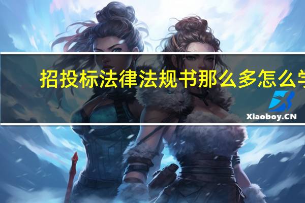 招投标法律法规书那么多怎么学（招投标法律法规）
