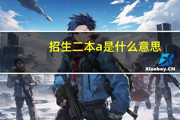 招生二本a是什么意思