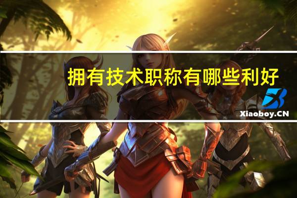 拥有技术职称有哪些利好