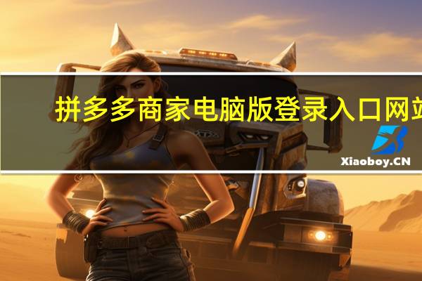 拼多多商家电脑版登录入口网站（拼多多商家电脑版登录入口）