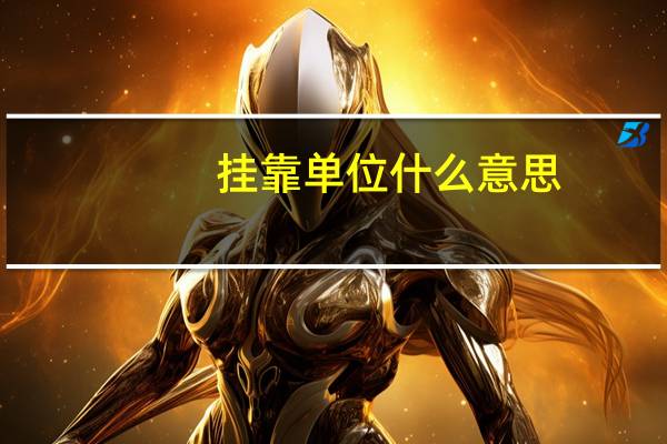 挂靠单位什么意思