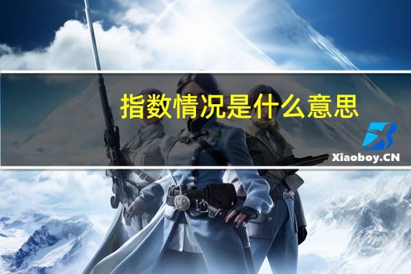 指数情况是什么意思？