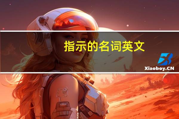 指示的名词英文