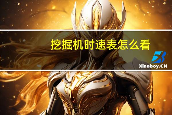 挖掘机时速表怎么看