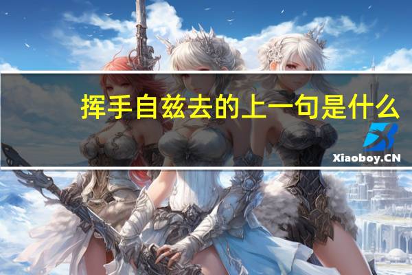 挥手自兹去的上一句是什么