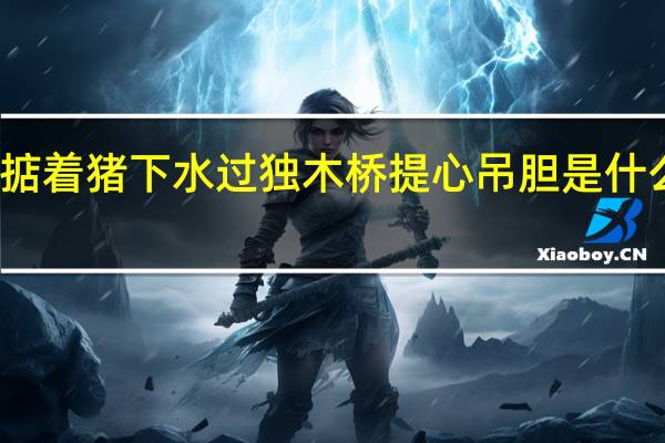 掂着猪下水过独木桥提心吊胆是什么意思