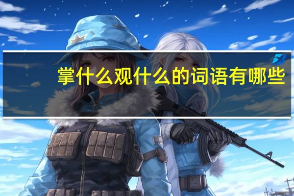 掌什么观什么的词语有哪些?