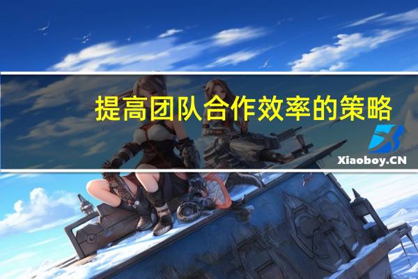 提高团队合作效率的策略（提高团队合作效率的策略）
