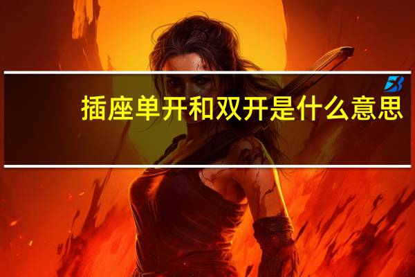 插座单开和双开是什么意思