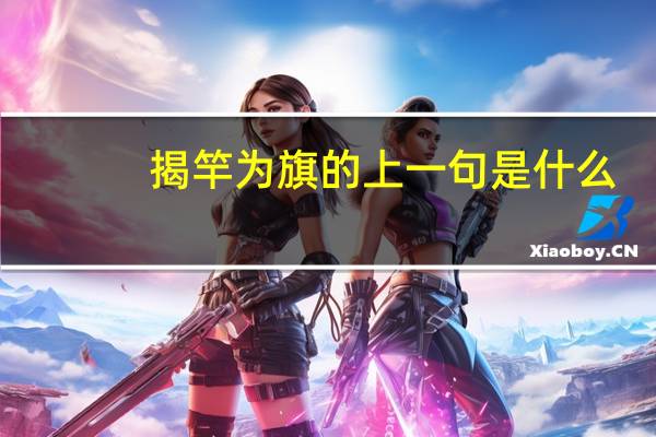 揭竿為旗的上一句是什么