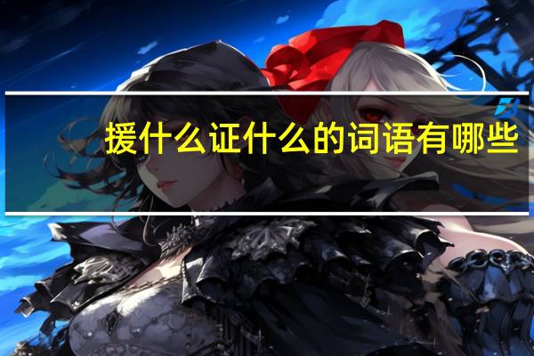 援什么证什么的词语有哪些?